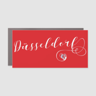 Düsseldorf Heart, Flag, Germany Car Magnet