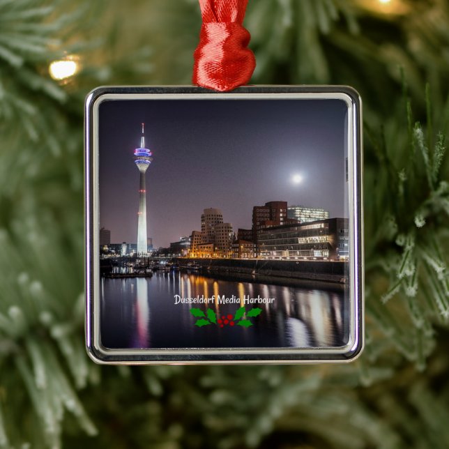 Dusseldorf, Media Harbor (labeled), Metal Ornament (Tree)