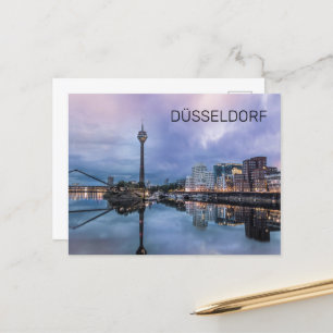 Dusseldorf Skyline Germany Holiday Sunset Souvenir Postcard