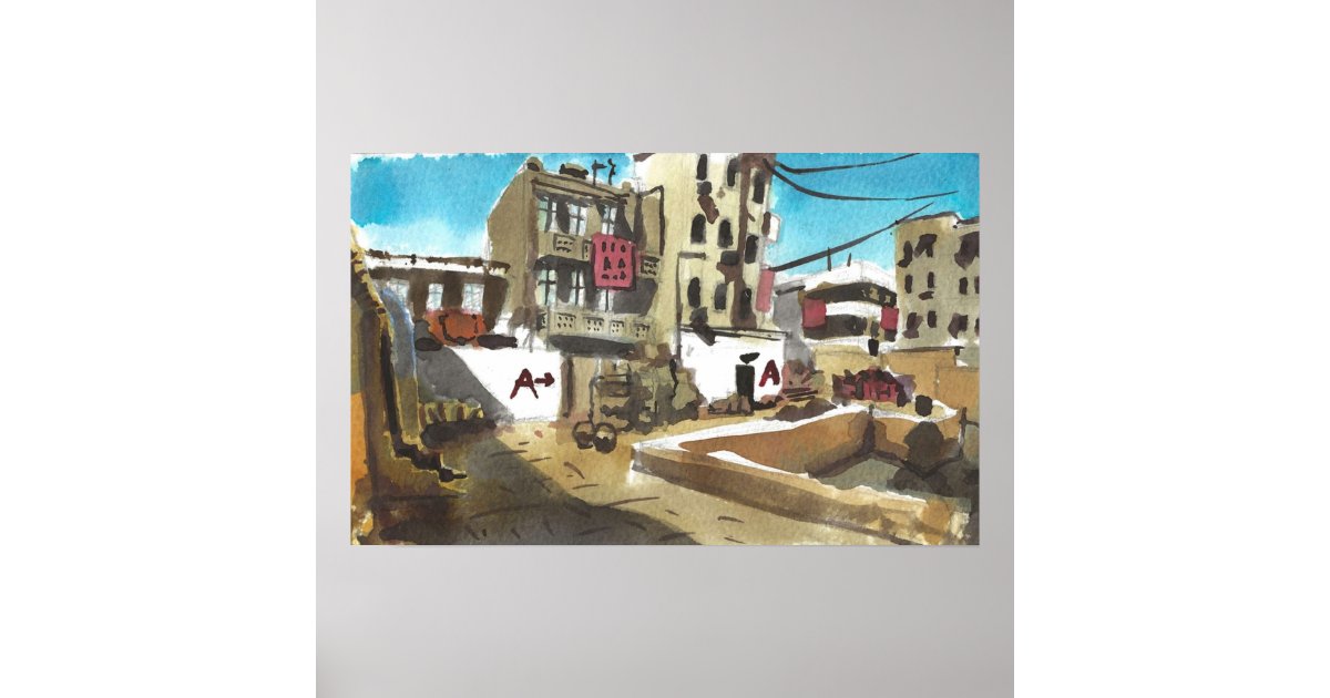 Dust 2 CSGO Original Watercolor Poster | Zazzle