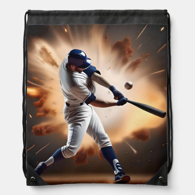 Dust And Glory: Baseball The Home Run Drawstring Bag (Front)