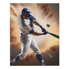 Dust And Glory: Baseball The Home Run Faux Canvas Print