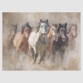 Dust and Motion Wild Horses Decoupage Tissue Paper
