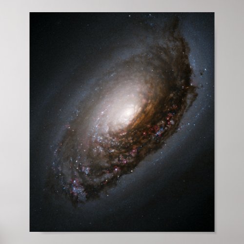 Dust Band Around the Nucleus of Black Eye Galaxy M Poster