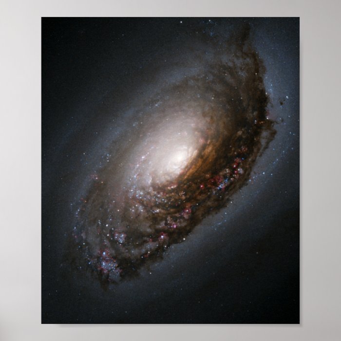 Dust Band Around the Nucleus of Black Eye Galaxy M Poster