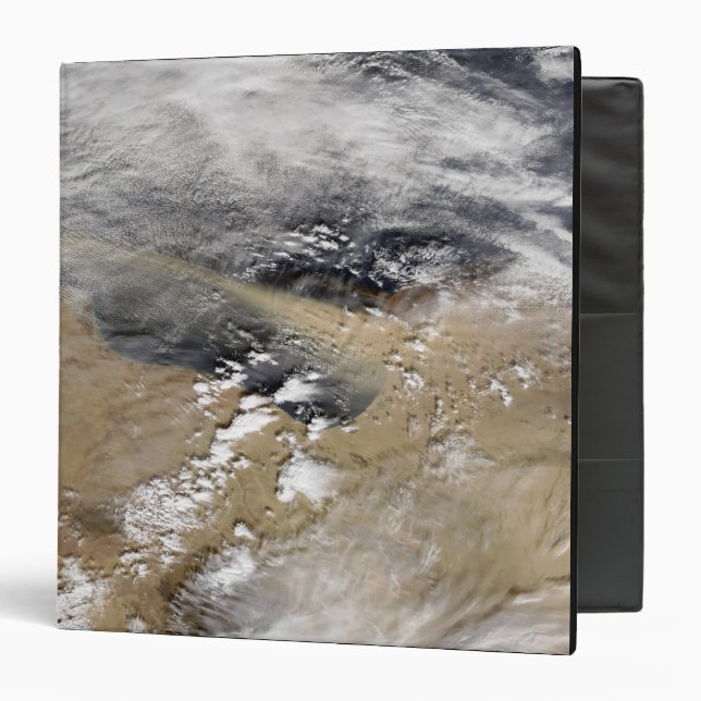 Dust blows off the coast of Libya 3 Ring Binder (Front/Inside)