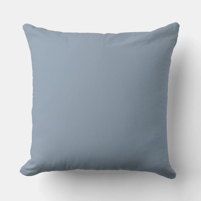 Dust Blue Throw Pillow (Front)