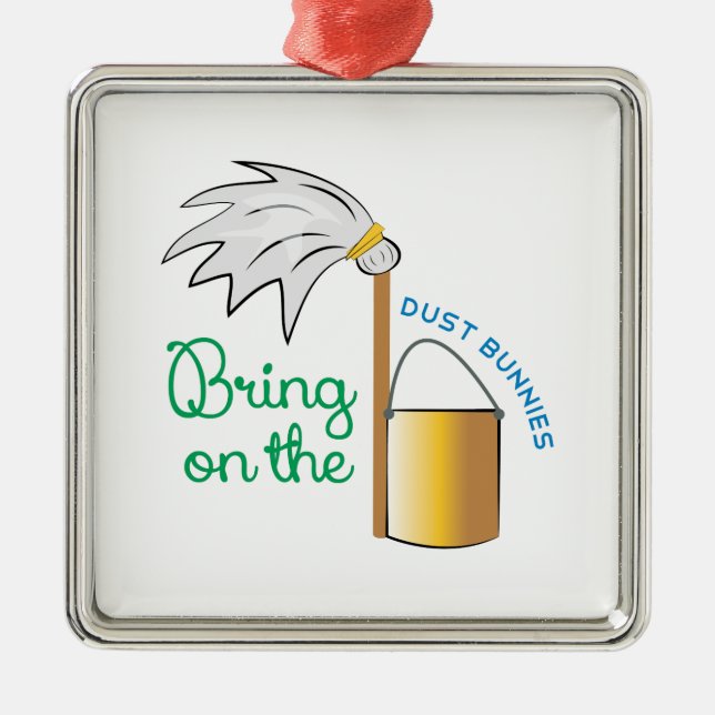 Dust Bunnies Metal Ornament (Front)
