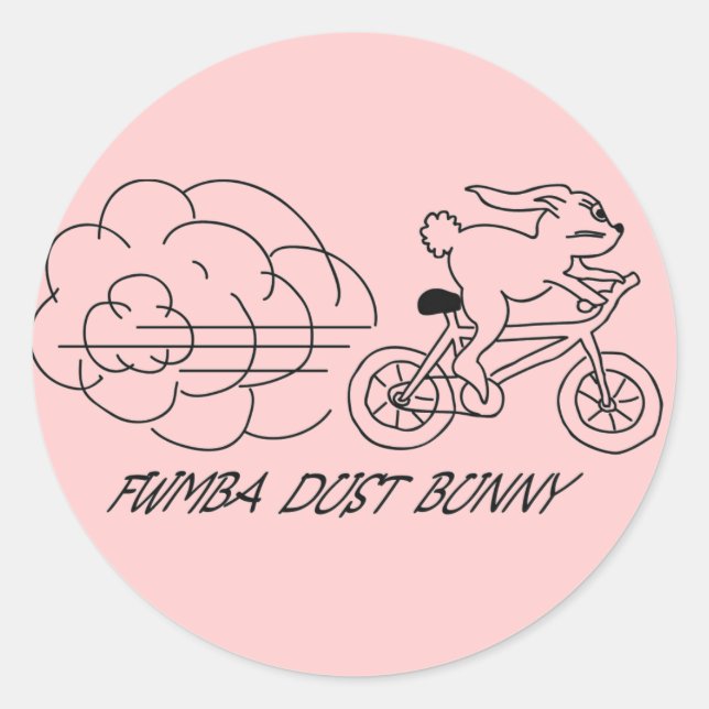 Dust Bunny Sticker (pink) (Front)