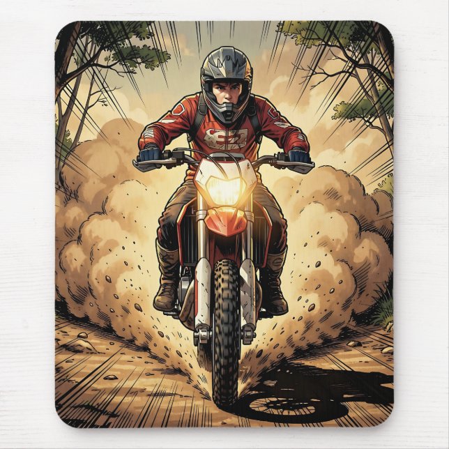 Dust & Determination Full Throttle Motocross Mouse Pad (Front)