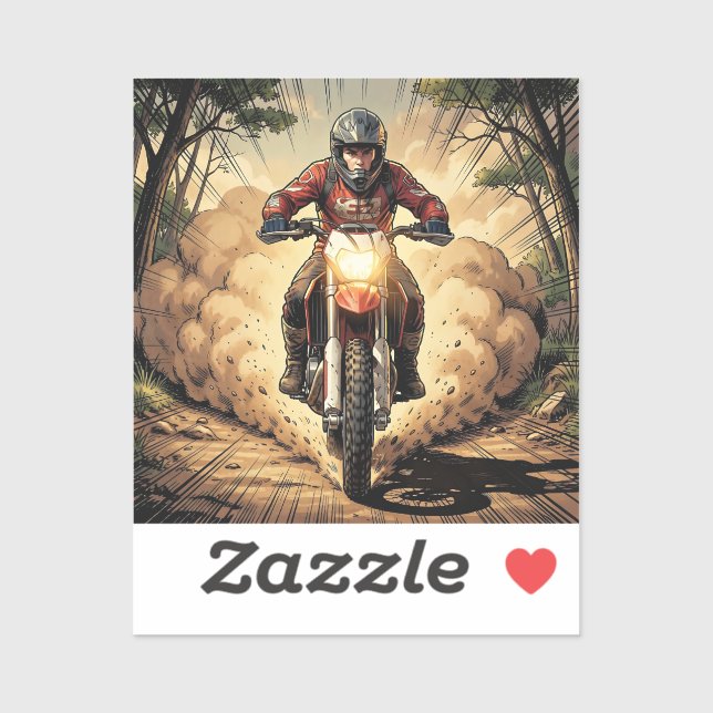 Dust & Determination Full Throttle Motocross Sticker (Sheet)