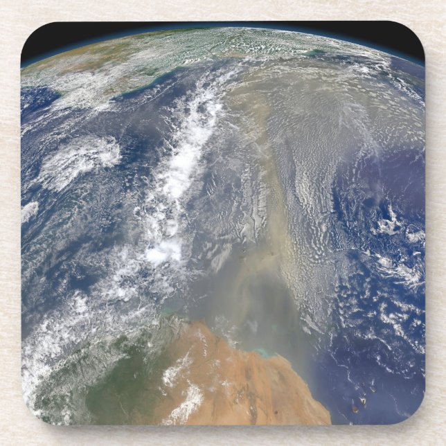 Dust Heading Toward South America Beverage Coaster (Front)