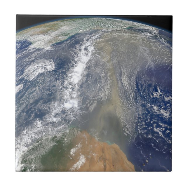 Dust Heading Toward South America Ceramic Tile (Front)