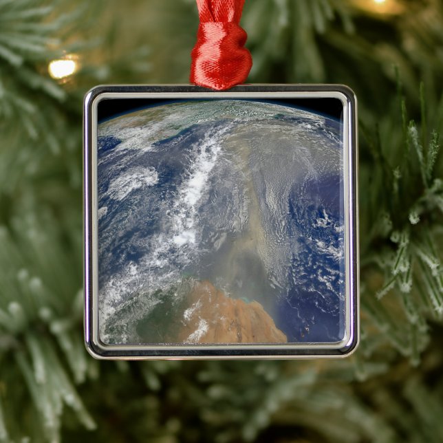 Dust Heading Toward South America Metal Ornament (Tree)