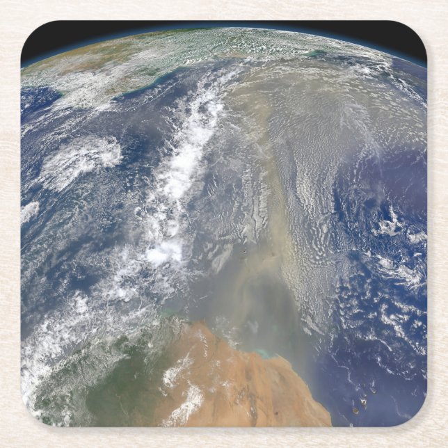 Dust Heading Toward South America Square Paper Coaster (Front)