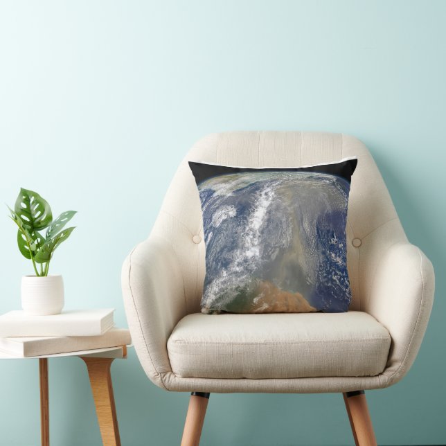 Dust Heading Toward South America Throw Pillow (Chair)