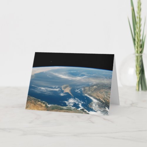 Dust Over The Mediterranean Sea And Cyprus Island Card