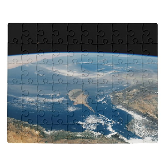 Dust Over The Mediterranean Sea And Cyprus Island Jigsaw Puzzle (Puzzle Horizontal)