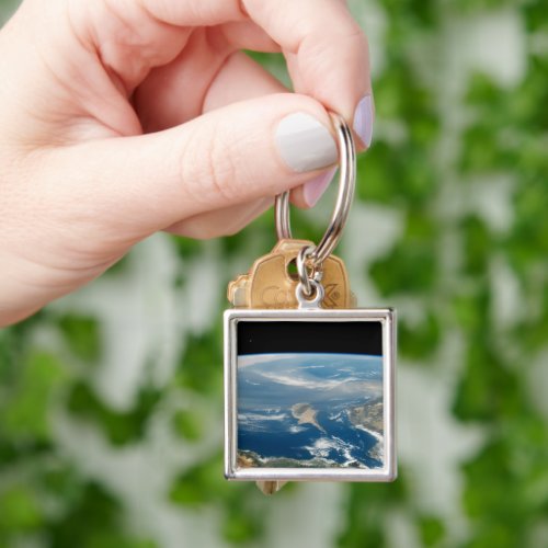 Dust Over The Mediterranean Sea And Cyprus Island Keychain