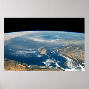 Dust Over The Mediterranean Sea And Cyprus Island Poster