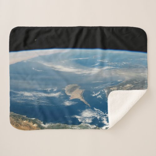 Dust Over The Mediterranean Sea And Cyprus Island Sherpa Blanket