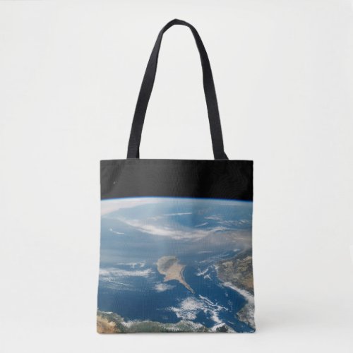 Dust Over The Mediterranean Sea And Cyprus Island Tote Bag
