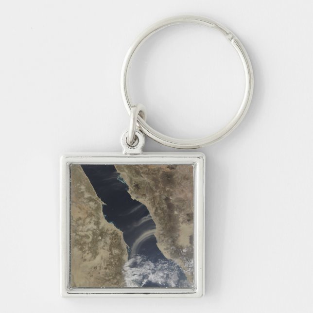 Dust plumes blow off the coast of Saudi Arabia Keychain (Front)