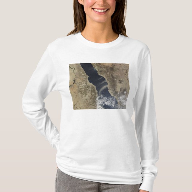 Dust plumes blow off the coast of Saudi Arabia T-Shirt (Front)