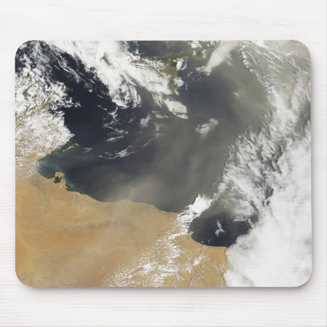 Dust plumes blowing off the north African coast Mouse Pad (Front)