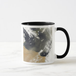 Dust plumes blowing off the north African coast Mug