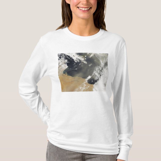 Dust plumes blowing off the north African coast T-Shirt (Front)
