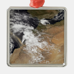 Dust plumes off the Moroccan coast Metal Ornament