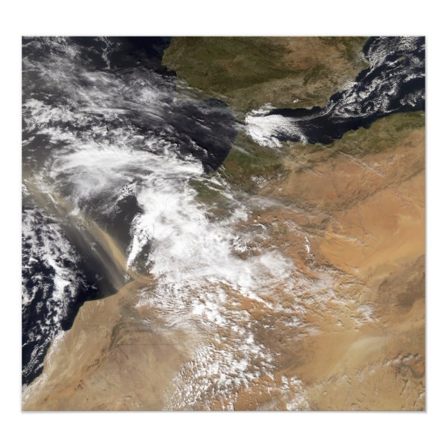 Dust plumes off the Moroccan coast Photo Print (Front)