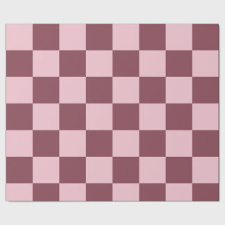 Dust Rose Check Pattern Wrapping Paper