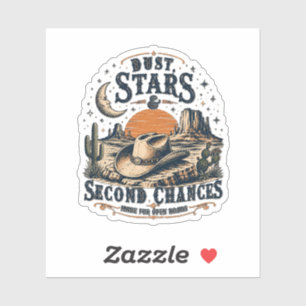 Dust Stars Second Chances Western Design Sticker
