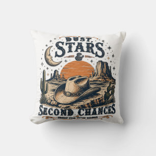 Dust Stars Second Chances Western Design Throw Pillow