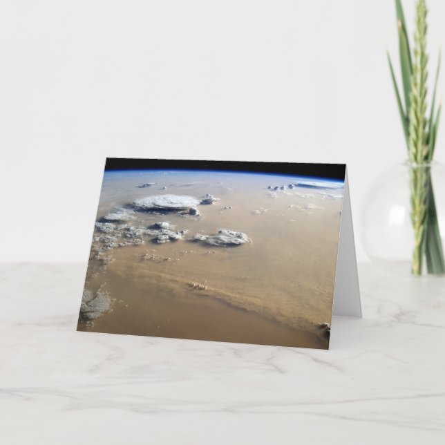 Dust Storm Across The Sand Seas Of Sahara Desert. Card (Front)