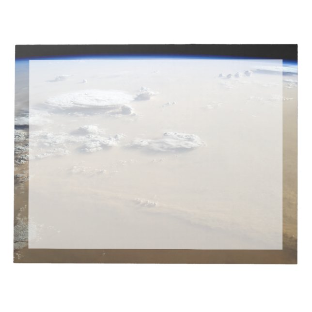Dust Storm Across The Sand Seas Of Sahara Desert. Notepad (Front)