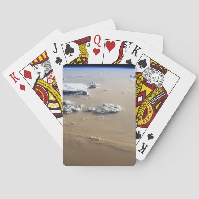 Dust Storm Across The Sand Seas Of Sahara Desert. Poker Cards (Back)