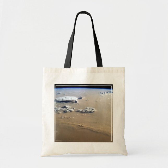 Dust Storm Across The Sand Seas Of Sahara Desert. Tote Bag (Front)