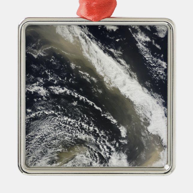 Dust storm blowing over the Tasman Sea Metal Ornament (Front)