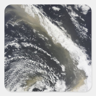 Dust storm blowing over the Tasman Sea Square Sticker