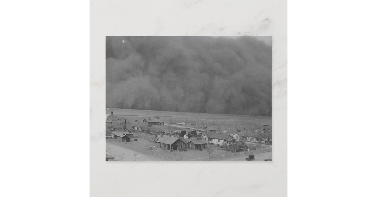 Dust Storm in Approching Rolla Kansas in 1935 Postcard Zazzle