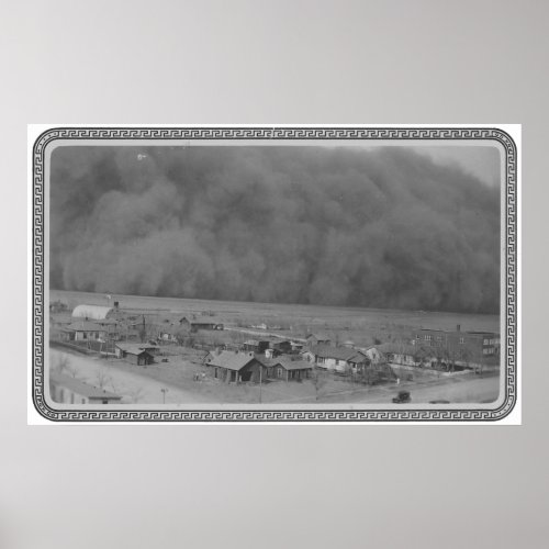 Dust Storm in Approching Rolla Kansas in 1935 Poster