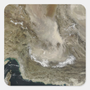 Dust storm in Iran Square Sticker