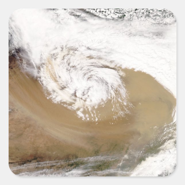 Dust storm in northern China 2 Square Sticker (Front)