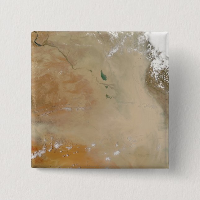 Dust storm in the Middle East Pinback Button (Front)