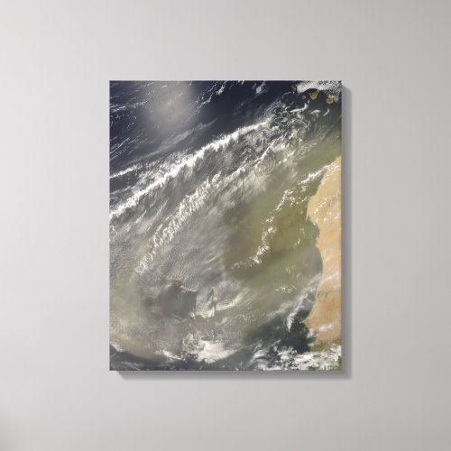 Dust storm off West Africa 2 Canvas Print