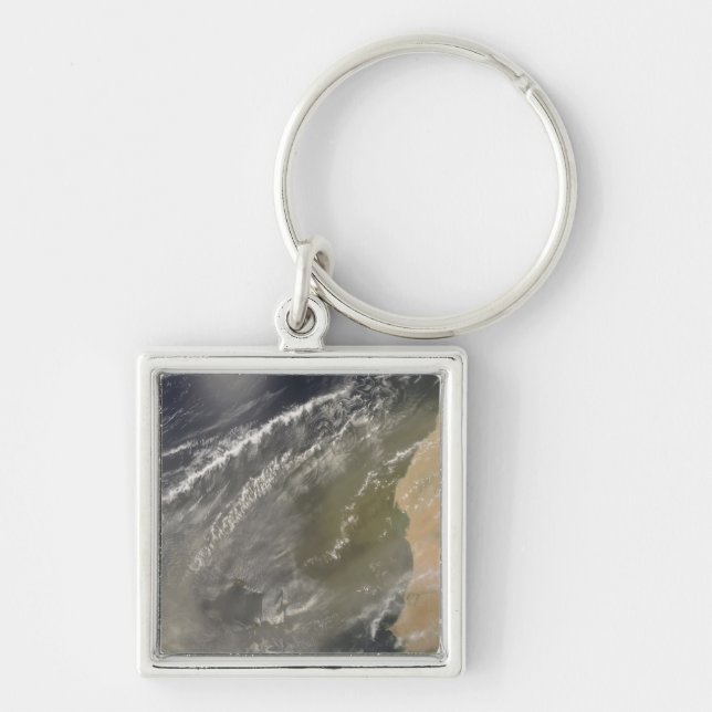 Dust storm off West Africa 2 Keychain (Front)