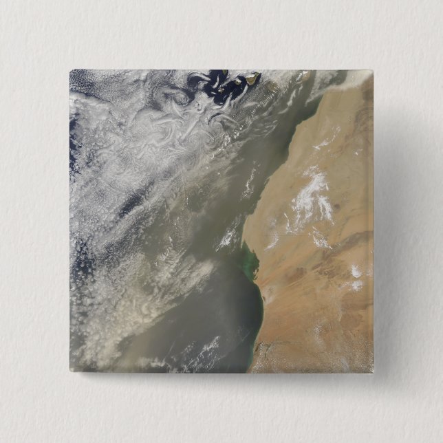 Dust storm off West Africa Button (Front)